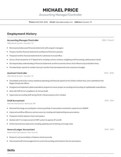 Resume example 2