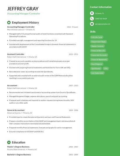Resume example 4