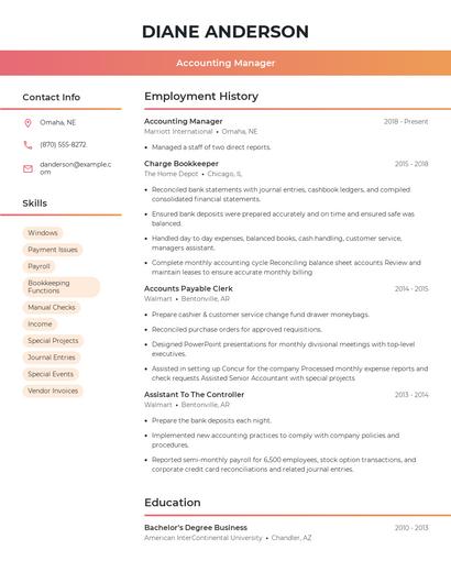 Resume example 3