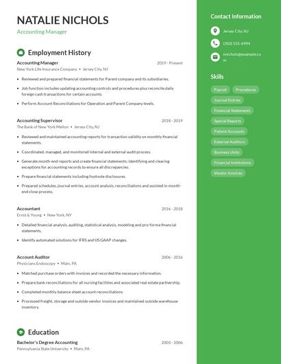 Resume example 5