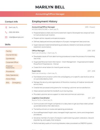 Resume example 3