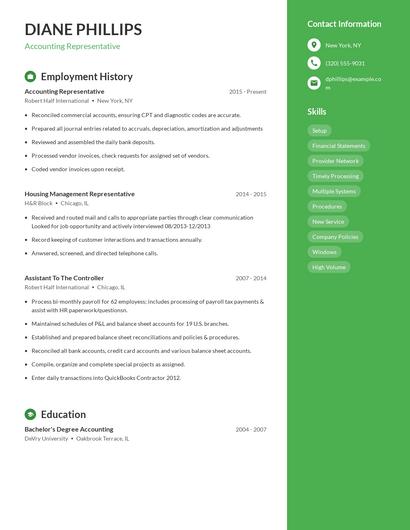 Resume example 4