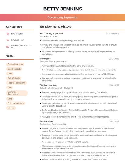Resume example 3