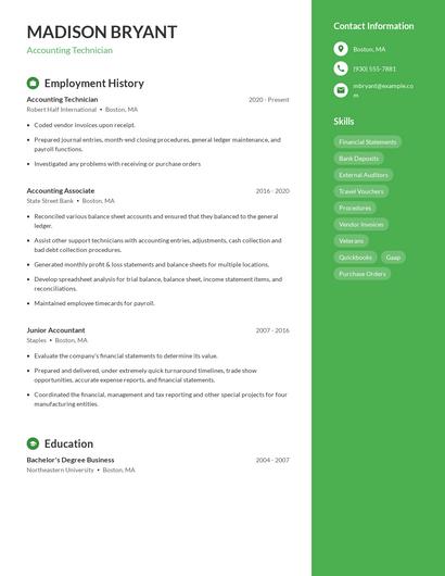 Resume example 5