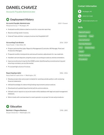 Resume example 5