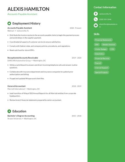 Resume example 5