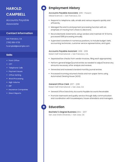 Accounts Payable Associate Resume