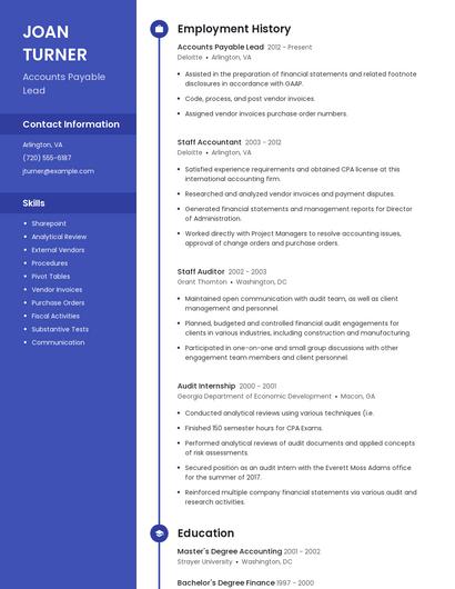 Resume example 5