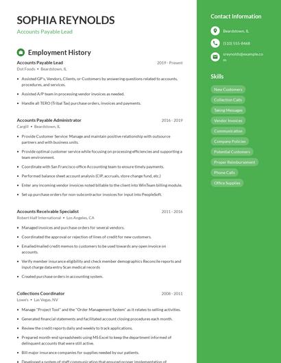 Resume example 4