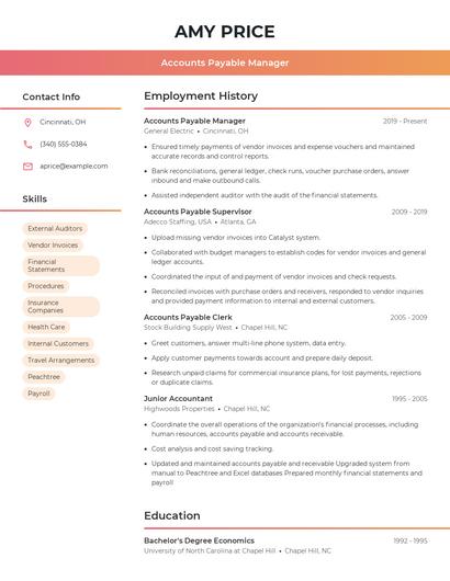 Resume example 3