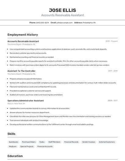 Resume example 2