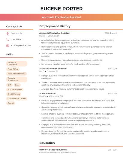 Resume example 3