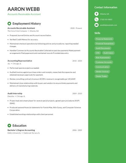 Resume example 5