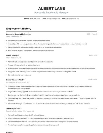 Resume example 2