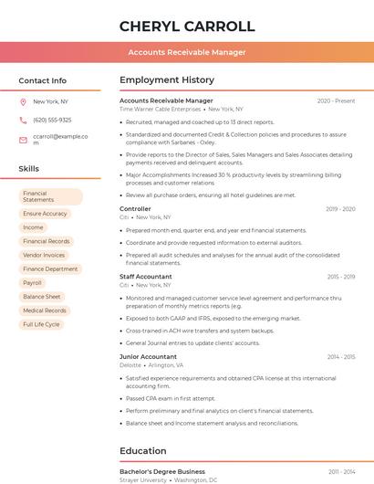 Resume example 3