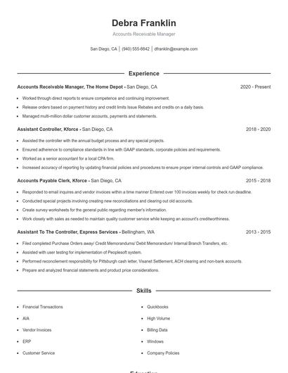 Resume example 1