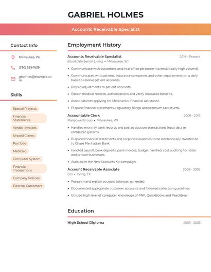 Resume example 3