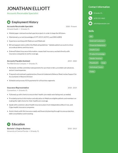 Resume example 5