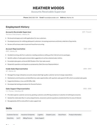 Resume example 2