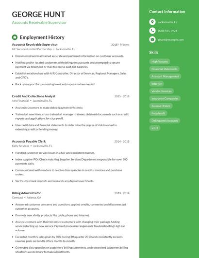Resume example 5