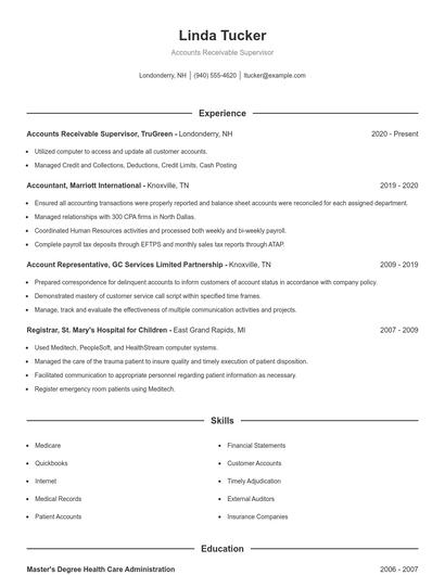 Resume example 1