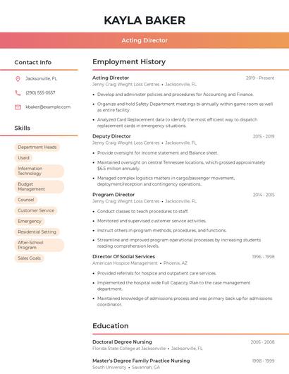 Resume example 3