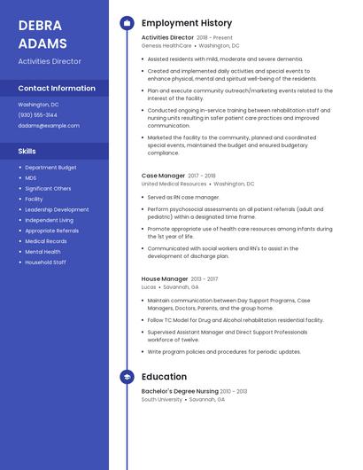Resume example 5