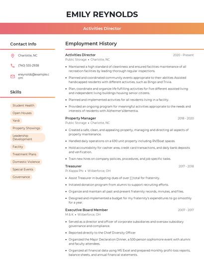 Resume example 3