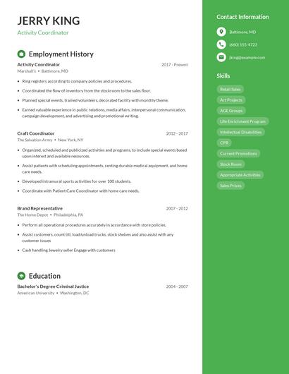 Resume example 4