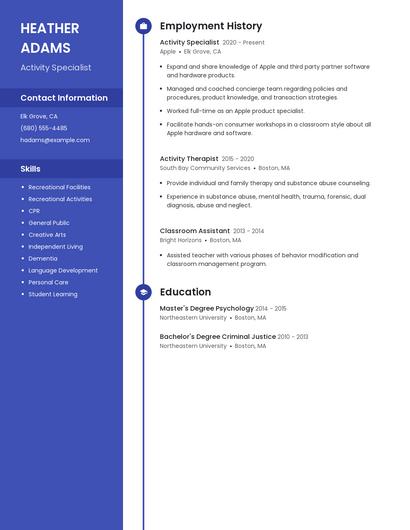 Resume example 5