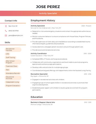 Resume example 3
