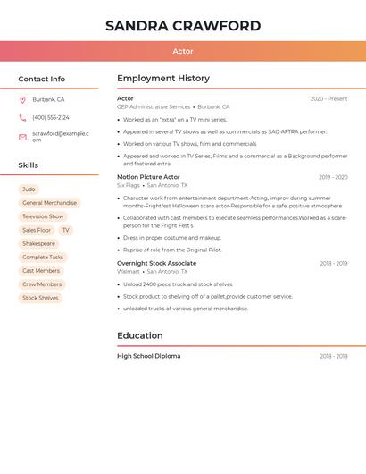 Resume example 3