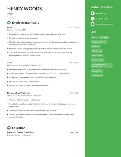 Resume example 5