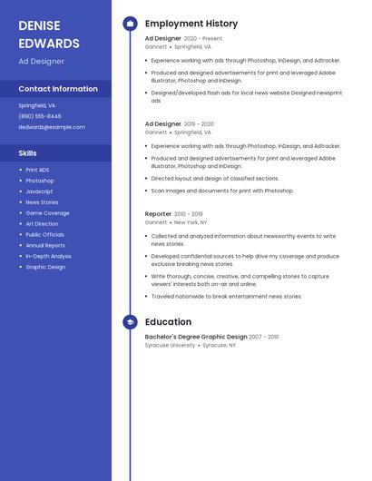 Ad Designer Resume