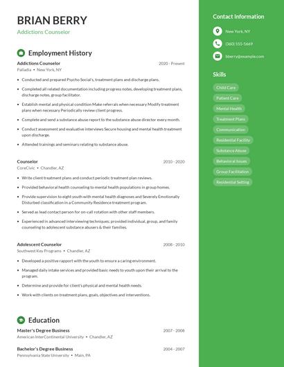 Resume example 4