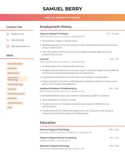 Resume example 3
