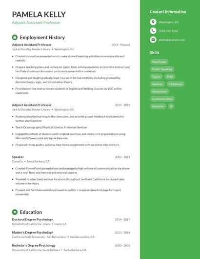 Resume example 5