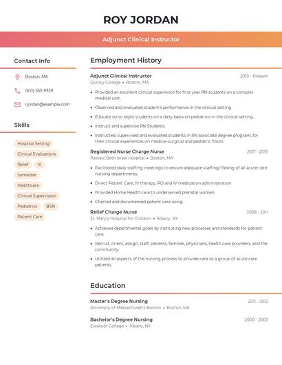 Resume example 3