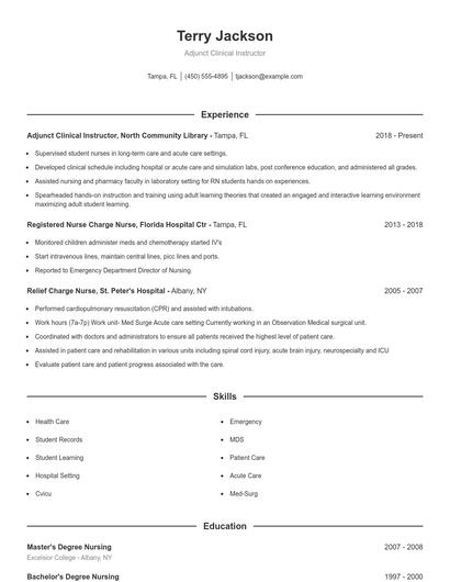 Resume example 1