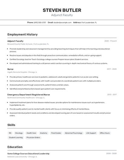 Resume example 2