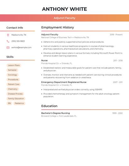 Resume example 3