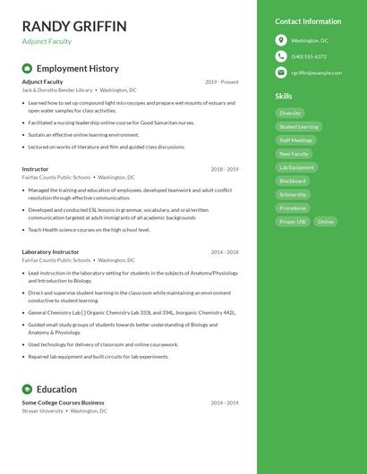 Resume example 4