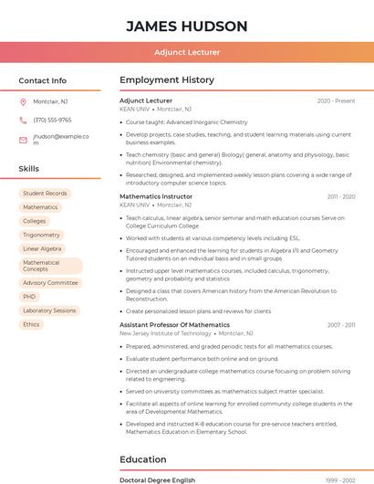 Resume example 3