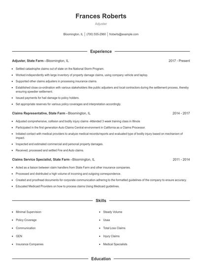 Resume example 1