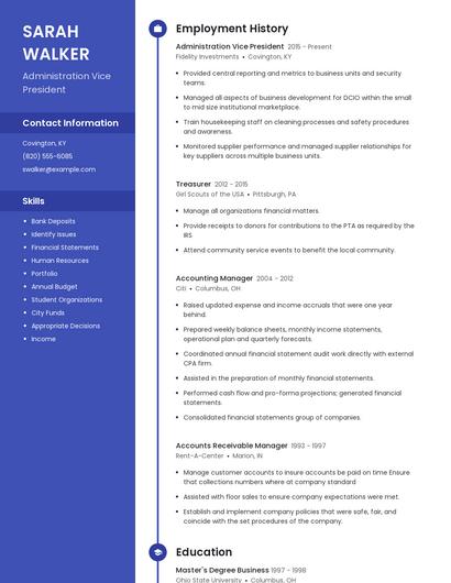 Resume example 5