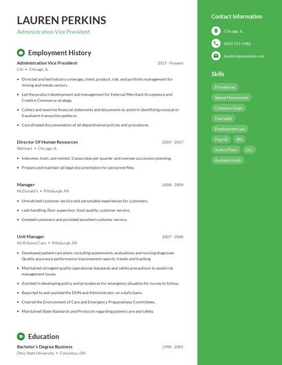 Resume example 4