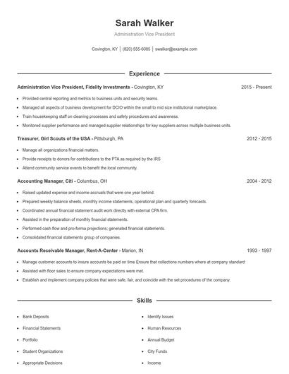 Resume example 1