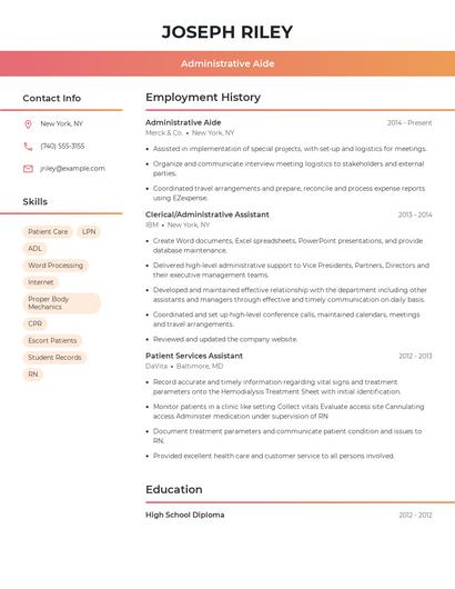 Resume example 3
