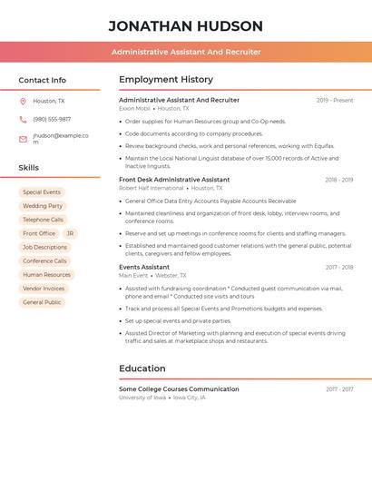 Resume example 3
