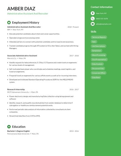 Resume example 5